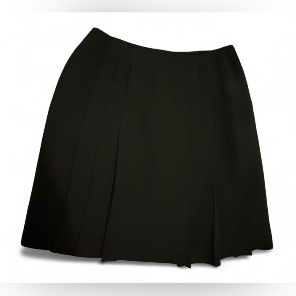Preview Co. Black Pleated Skirt Midi Length Capsule Wardrobe Minimalist Blair 8